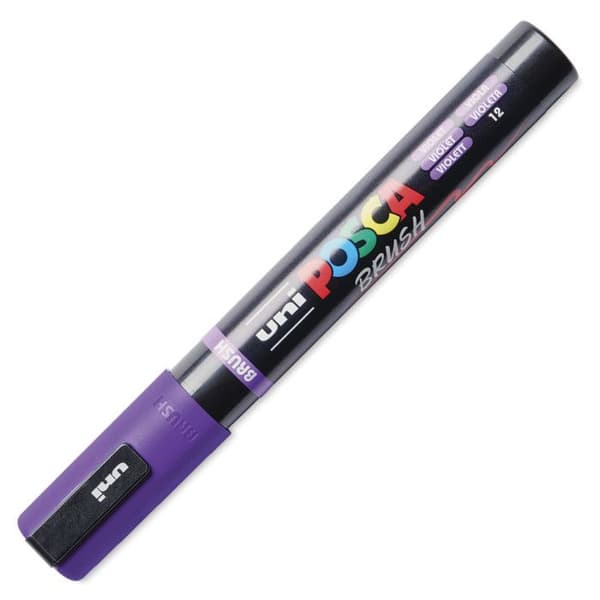 POSCA-markör - Lila - Penselspets - PC5BR - Alla ytor