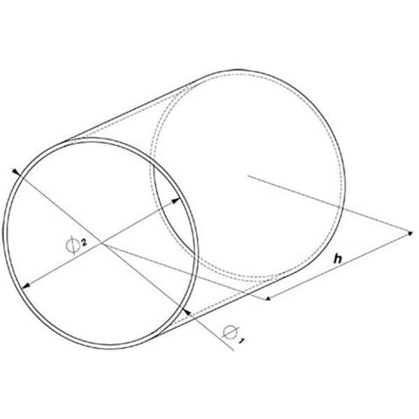 Kanalventilation - KO150-10 - Ø150 mm - Längd 1 m - Plast