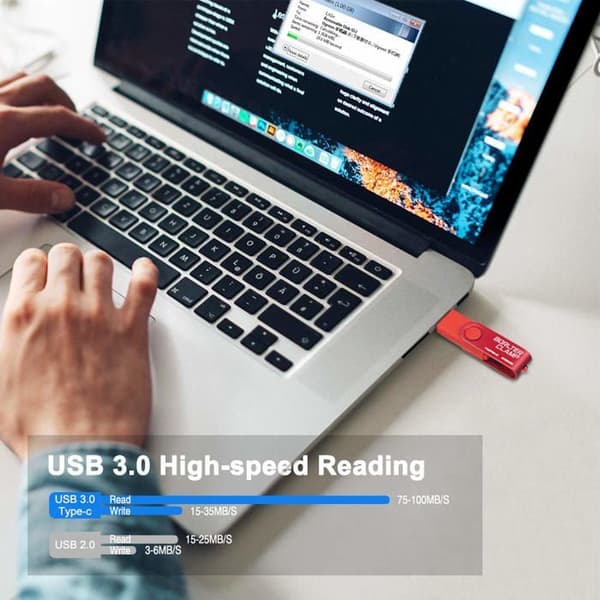 USB-minne - Borlter - TGX eu - 512 Go - USB Typ-C och USB-A 3.0 - Röd