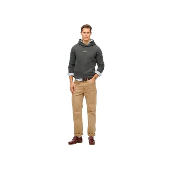 Sweat Superdry Herr Mikro Logotyp Svart Bomull