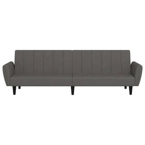 vidaXL 2-sits bäddsoffa mörkgrå sammet 375859