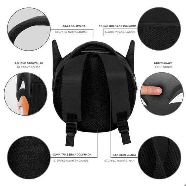 Emoji Rygsæk - DC Comics Batman Send - Sort - One Size