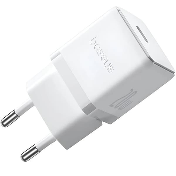 Laddare - BASEUS - Palm - 20W - Typ-C - Snabbladdning - Månvit