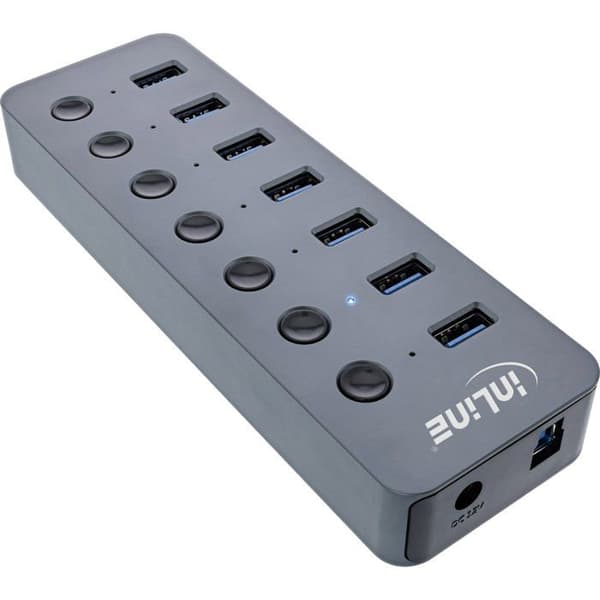 Annan USB-kringutrustning Inline - 35395D - Hub - 7 x USB 3.2 Gen 1 - Desktop ()