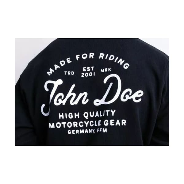 John Doe Sweatshirt med huva och tryck