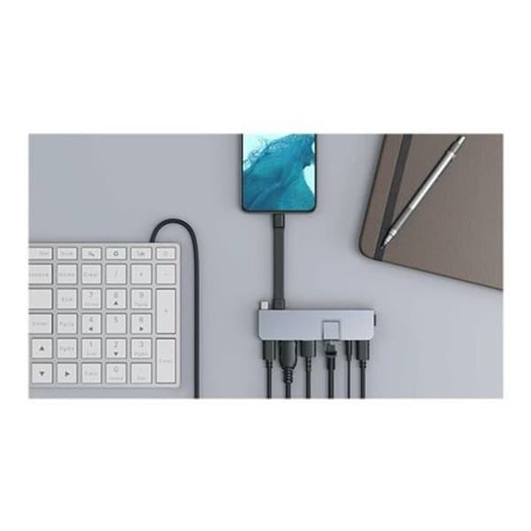 USB Hub - HyperDrive - HD575-GRÅ - 7-i-2 - För MacBook Air och Pro - Sideral grå