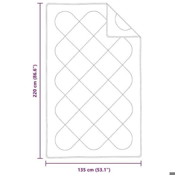 vidaXL Vintertäcke Vit 220 x 135 x 5 cm Polyester 42007774