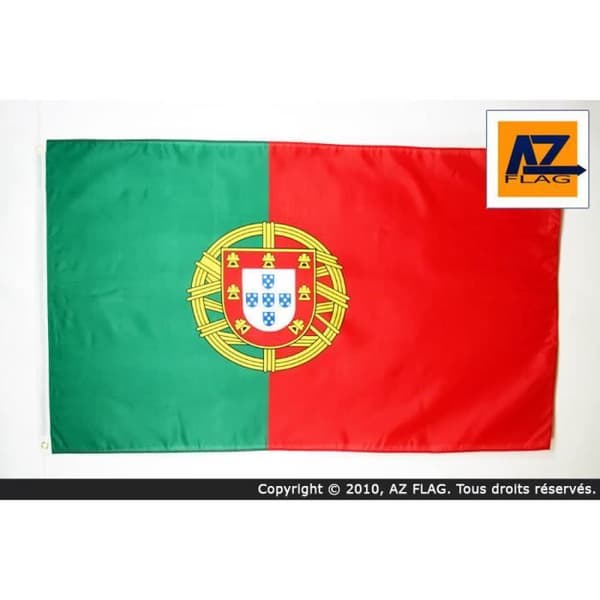Flagga Portugal - AZ FLAG - 150x90cm - Polyester - Metallöglor - Resistenta
