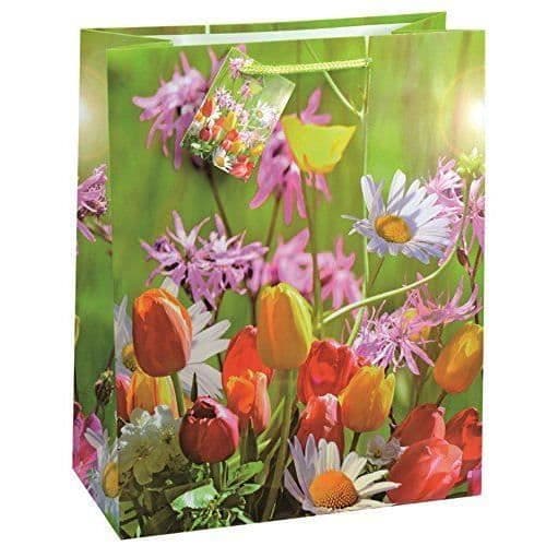 TSI-paket med 12 presentpåsar 4 blommönster i stort format