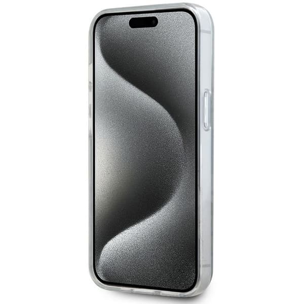 Coque iPhone 15 Plus - DKNY - IML Mono & Stripe - Svart - Optimal skydd - Elegant design