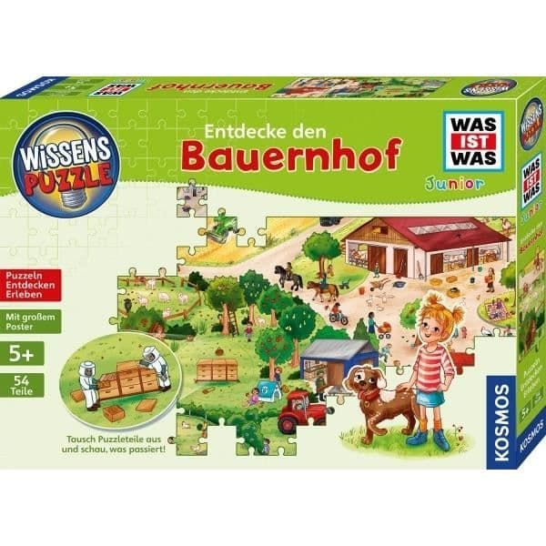 Kunskapspussel - KOSMOS - Junior - Bondgård - 54 bitar - Från 5 år