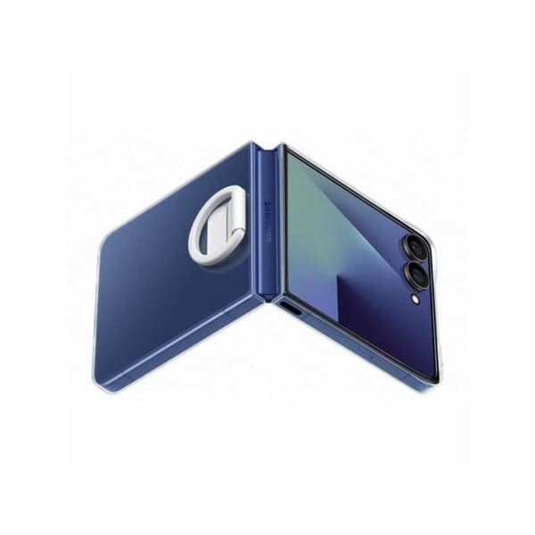 Fodral för smartphone - SAMSUNG - Z Flip7 - Silikon - Transparent - Med ring