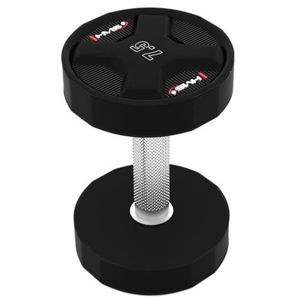 Hantel - HMS - HPC - 7,5 kg - Stötsäker polyuretan - Räfflad stång
