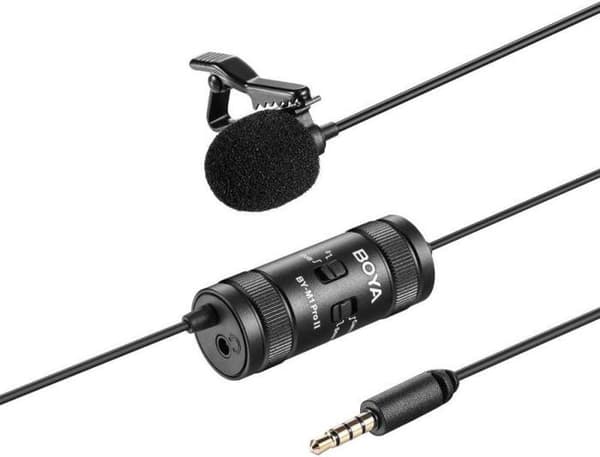 Mikrofon lavalier - Boya - BY-M1 Pro II - Omnidirectional - 6m kabel - Plug and play