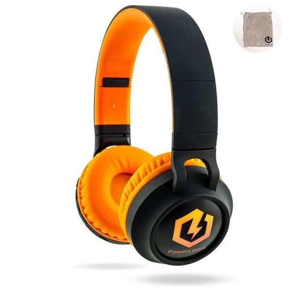 Trådlösa Bluetooth-hörlurar - POWERLOCUS - Orange - Fällbar - För barn - Unisex