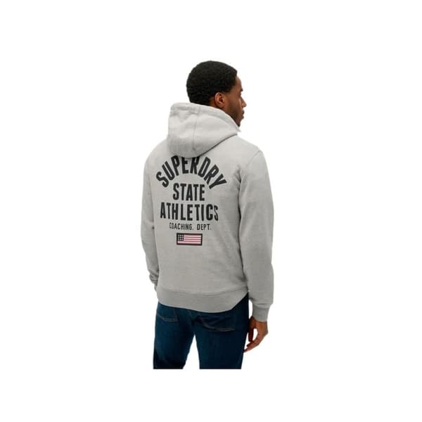 Sweat Superdry Herr Athletic Ess Grå Bomull