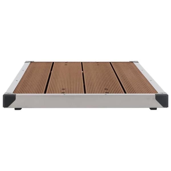 vidaXL Utomhusduschkar WPC Inox 110x62 cm Brun