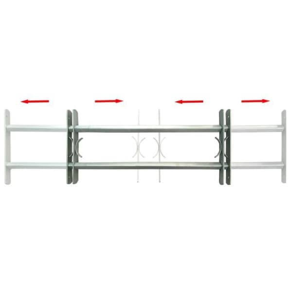 vidaXL Justerbart Fönster Säkerhetsgaller och 2 spröjs 500-650 mm