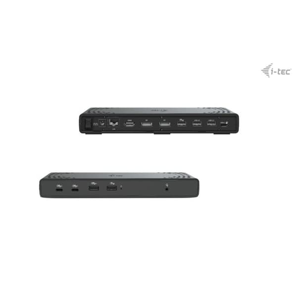 USB-C-dockning - I-TEC - Triple Display DS - 3 skärmar 4K - 100W - Svart