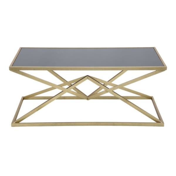 Soffbord Design "Pyramid" 110cm Svart & Guld