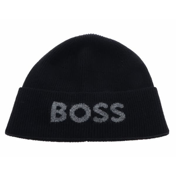 BOSS Beanie svart hatt för män - Elios Hat 321701