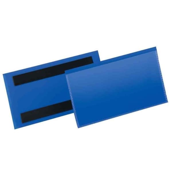 Paket med 50 skyltar, magnetiska, A4 porträtt, blå