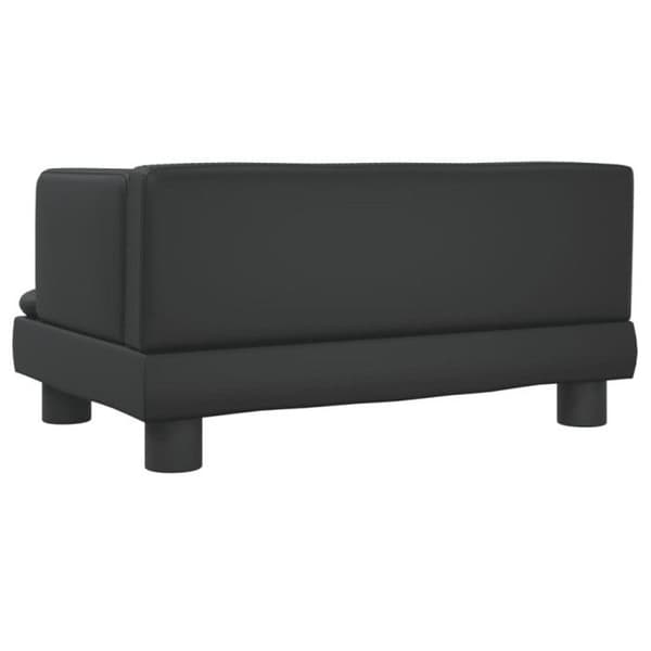 Svart barnsoffa 60x40x30 cm i konstläder