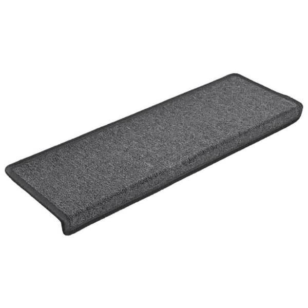 vidaXL Trapptäcke 15 stycken 65 x 21 x 4 cm Mörkgrå Rektangulär kant 134568