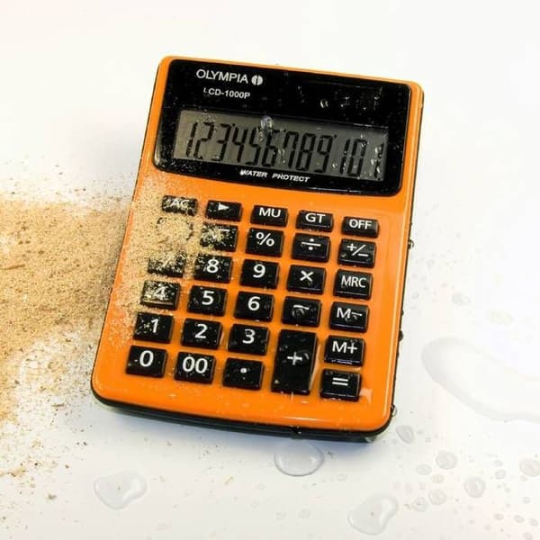 Fickräknare - OLYMPIA - LCD1000P - IP54 - Vattentät - LCD - Orange