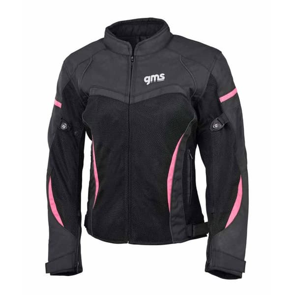 Motorcykeljacka GMS tara mesh - svart/rosa