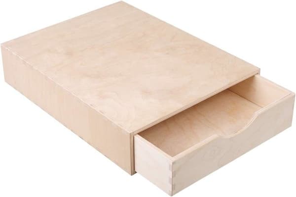 Mini byrå av trä - Creative Deco - 1 låda - 33x25x7 cm - Office Organizer Förvaring