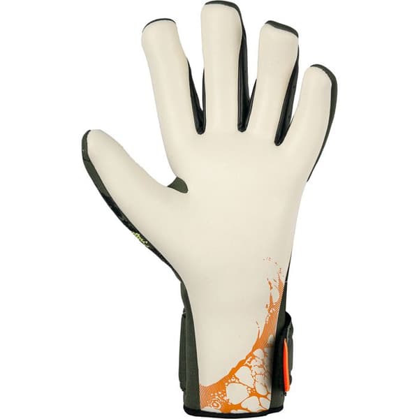 Reusch Pure Contact Gold X AdaptiveFlex målvaktshandskar - ökengrön/chockerande orange