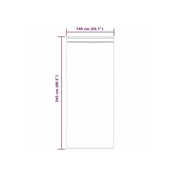 Gardiner i voile - vidaXL - Mörkgrå - Polyester - 140x245 cm - 2 stycken - Utvändig montering