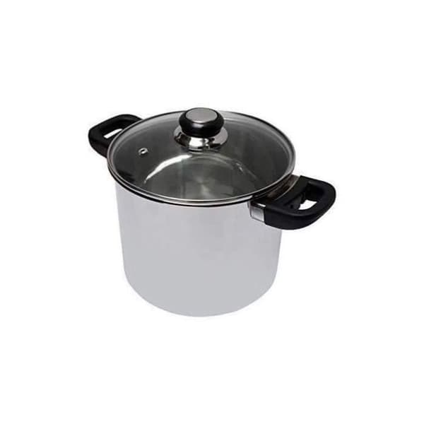 BAUMALU Catering rostfritt stål + glaslock Saphir bakelit - 24 cm