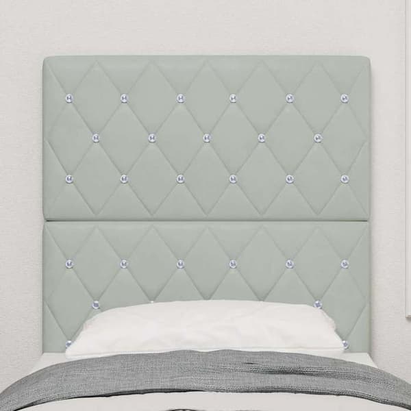 vidaXL Sänggavel Ljusgrå 80 cm Sammet 3337740