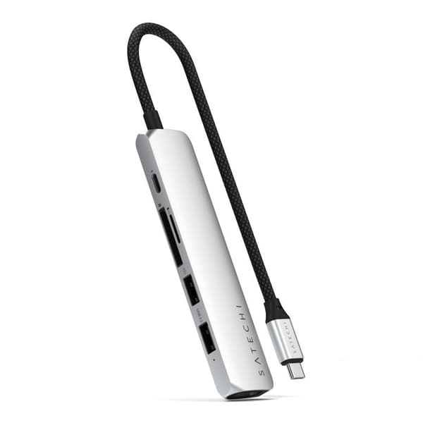 USB-C Multiport Hub 6-i-1 - Satechi - Silver - 4K HDMI - 100W Power Delivery - 10Gbps