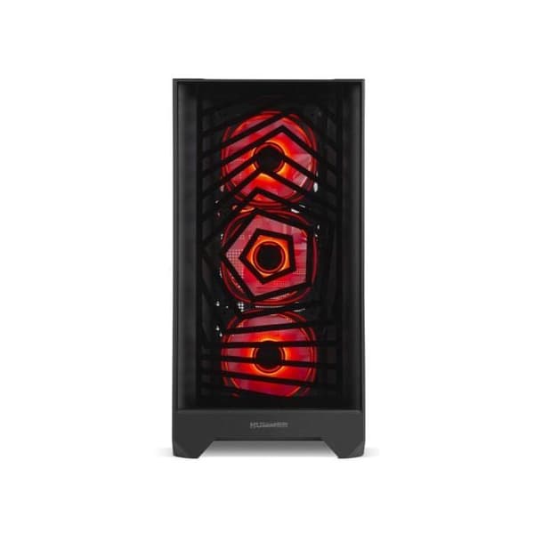 PC-chassi - NOX - Hummer PLASMA - Mid Tower - Utbytbart frontparti - USB-C Svart