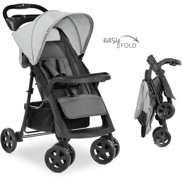 HAUCK - Kompakt barnvagn - SHOPPER NEO II - 4 hjul - Grå