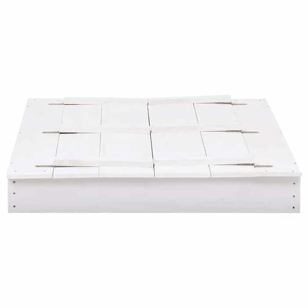 vidaXL Sandlåda Gran Trä Vit 95x90x15 cm