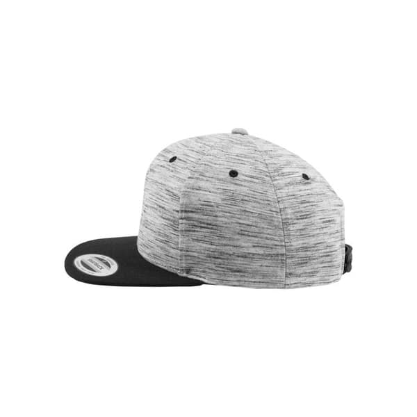 Snapback Keps - Flexfit - RANDIG MELANGE - Svart/grå - En storlek - 6 paneler hög profil