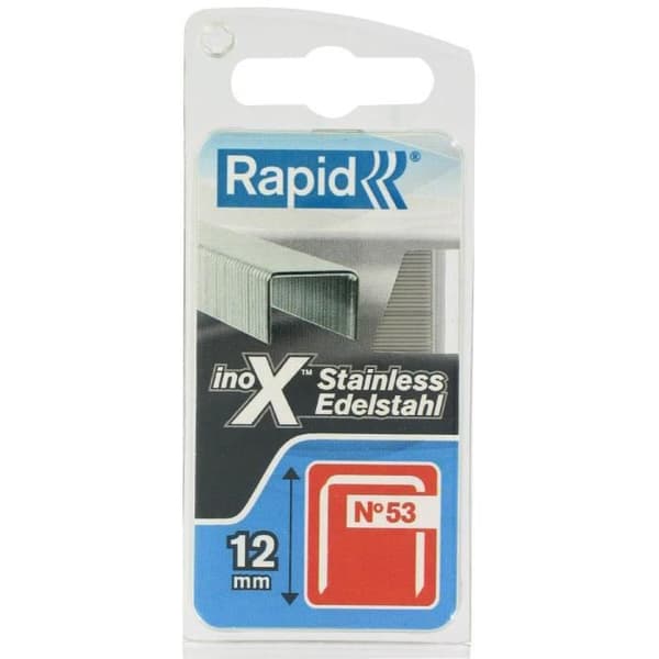 RAPID rostfria klammer - Fin tråd - nr 53/12 mm