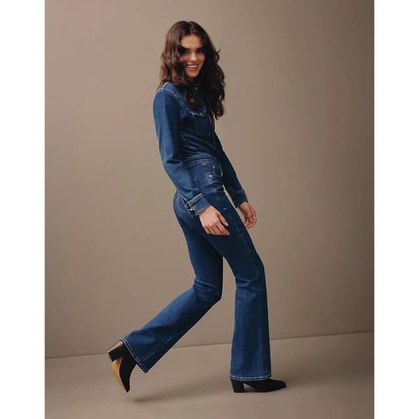 Lee kombination dam västerländsk denim blå bootcut långärmad