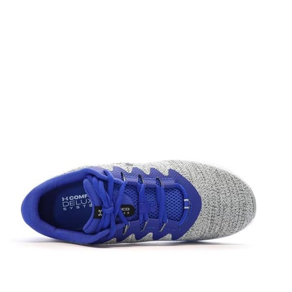 Grå/blå löparskor för män Under Armour Charged Impulse