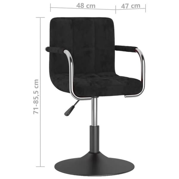 vidaXL Barpall Black Velvet