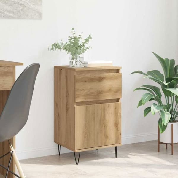 VIDAXL Buffé i ek 35 x 40 x 70 cm – kompakt buffé i ingenjörsträ