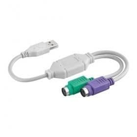 USB hane/2x PS/2 hona dataadapterkabel