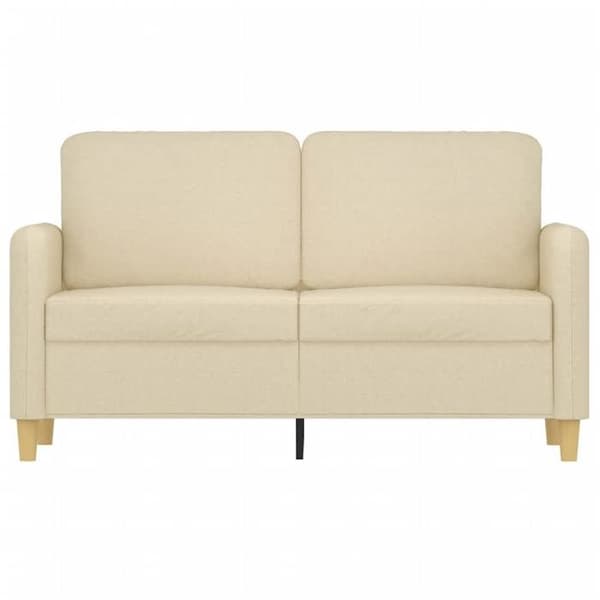 vidaXL Soffa 2-sits Creme 120 cm Textil 359472
