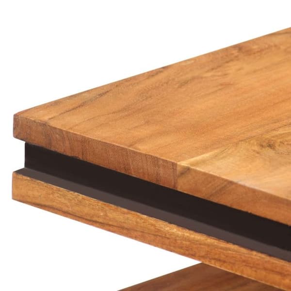 Soffbord - vidaXL - Massivt akacia - 100x45x33 cm - Honungslack - Rektangulär