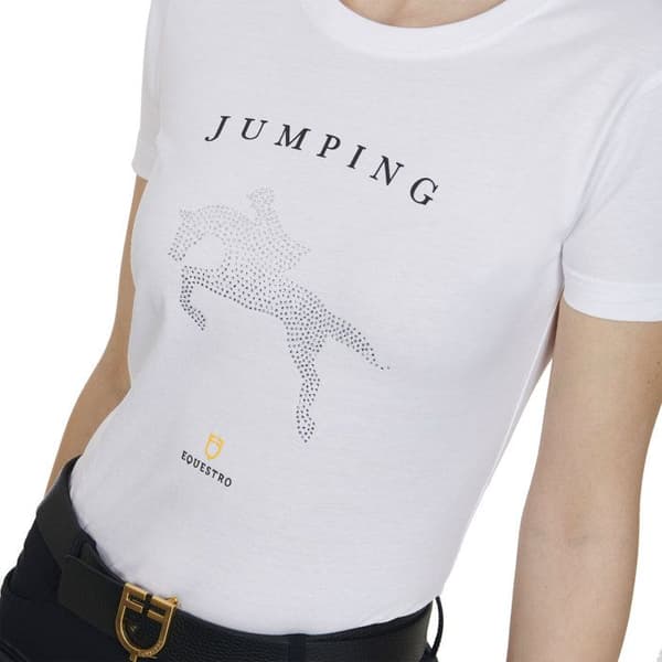 T-shirt dam Equestro Jumping Diamanter