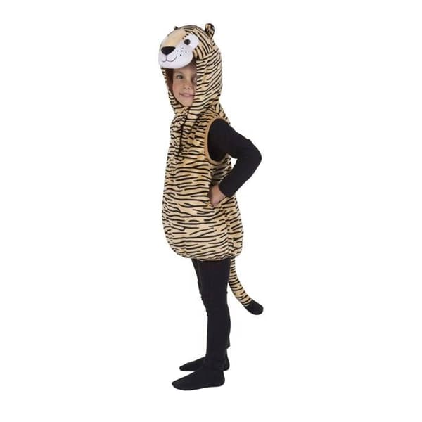 Barn tigerdräkt - PtitClown - Polyester - Brun och vit - Storlek 3 år